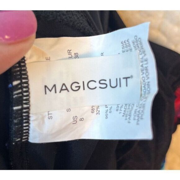 Magicsuit Women's Swimsuit Black‎ Floral Slimming Flower Bomb Lisa Size 8 - Picture 9 of 11